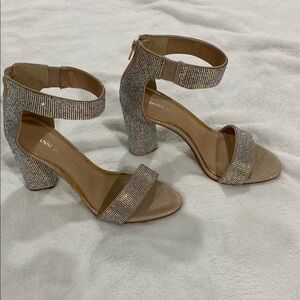 Gianni Bini Sparkling Rhinestone Block Heels
